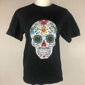 SUGAR SKULL DIA DE LOS MUERTOS T-SHIRT S